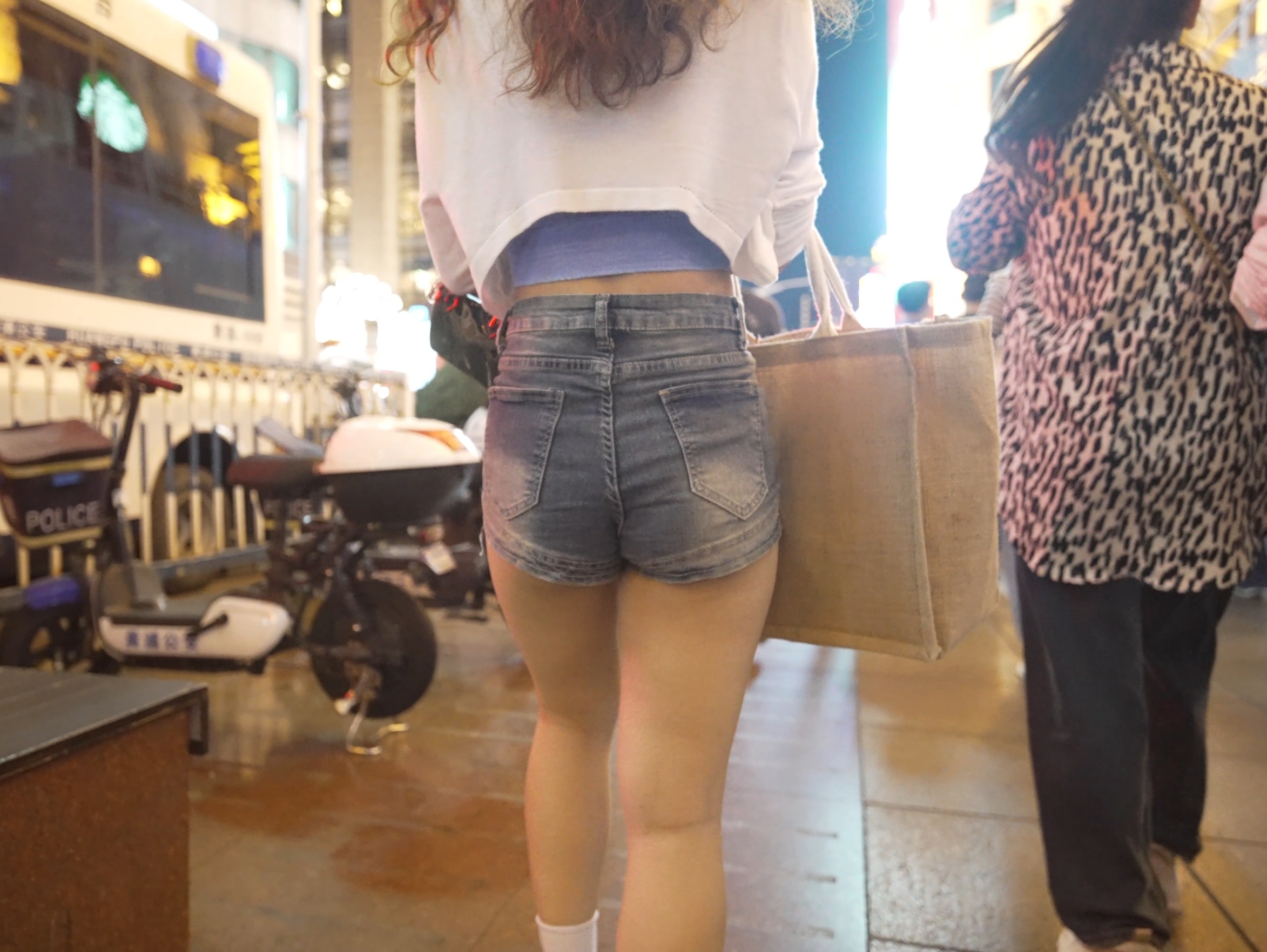 Slim beauty in jeans shorts 4K/60fps/03:22s #9